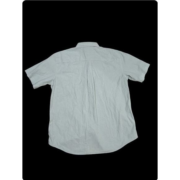 LL Bean Seersucker Striped Shirt Mens Sz XL Button Down Short Sleeves - Picture 8 of 8